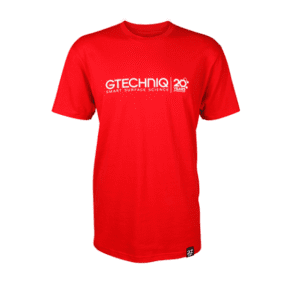 Red 20 Year T-Shirt with Middle Logo