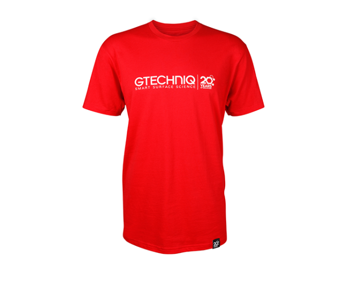 Red 20 Year T-Shirt with Middle Logo